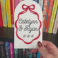 PRE-ORDER** Bow Themed Custom Acrylic Bookshelf Sign, Desk Sitter - Will ship by 2/7/25