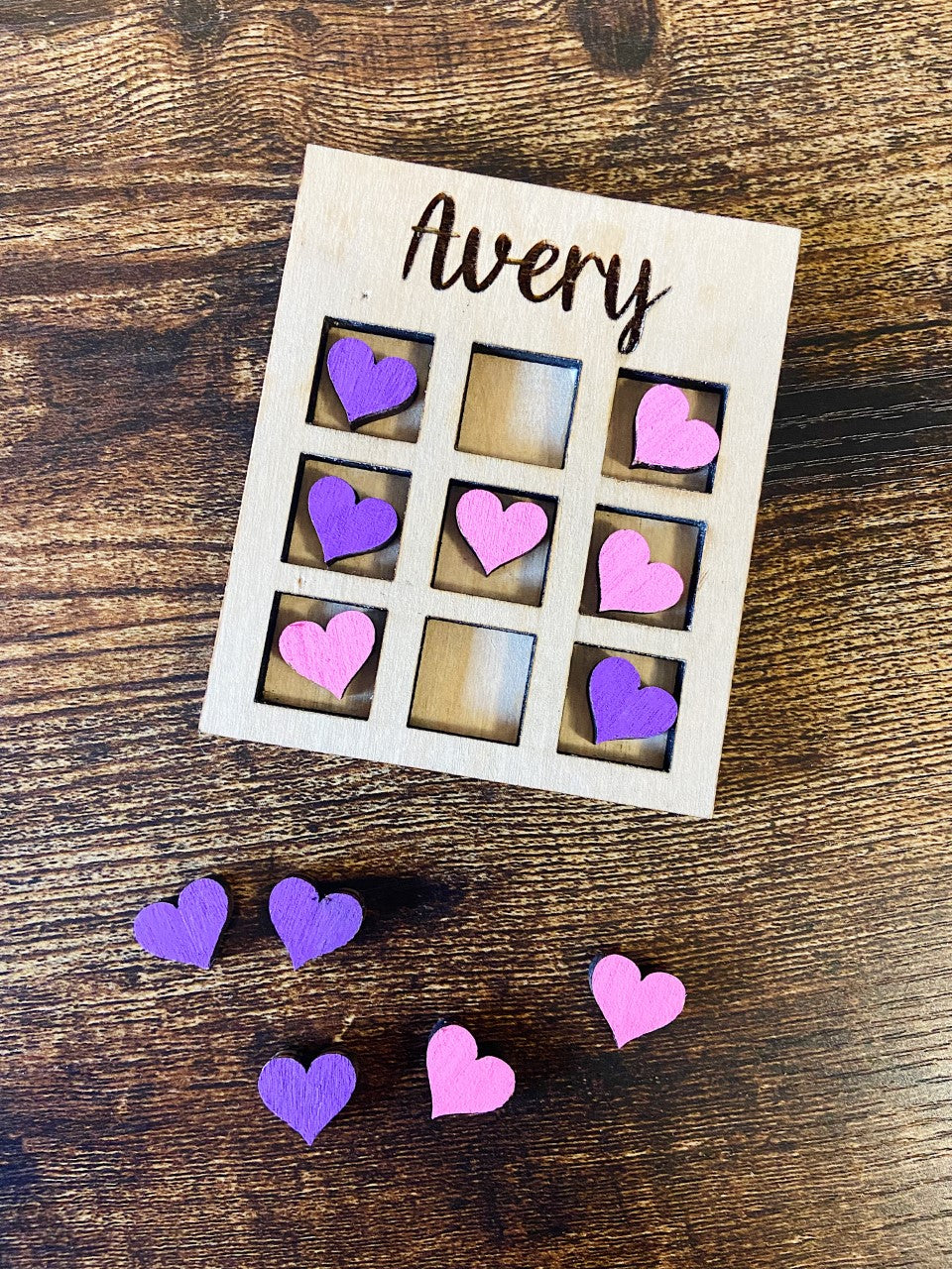 Valentine's Day Tic-Tac-Toe Gift - Customize with name